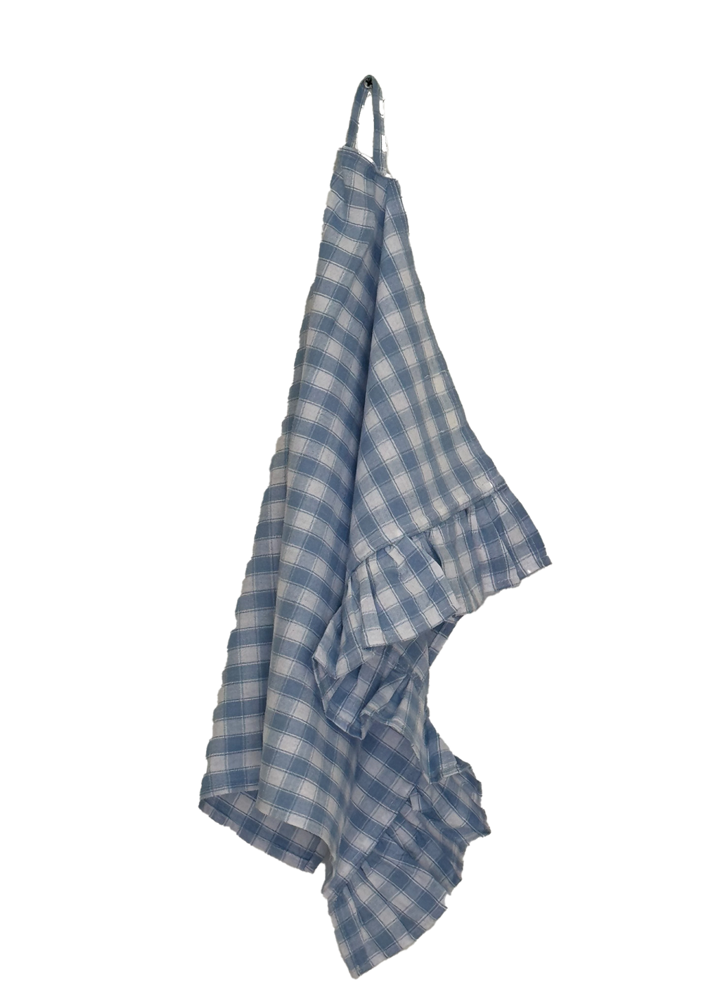 The Ruffle - Kitchen Towel - Blue Checked
